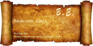 Bedross Emil névjegykártya